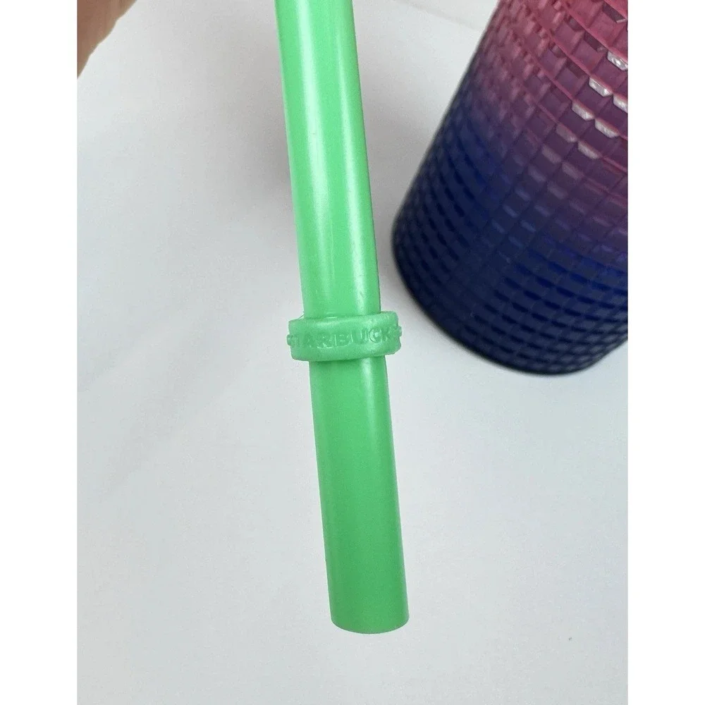 Starbucks 2022‎ Watermelon Grid Red Blue Gradient Studded Tumbler 24oz New